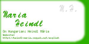 maria heindl business card